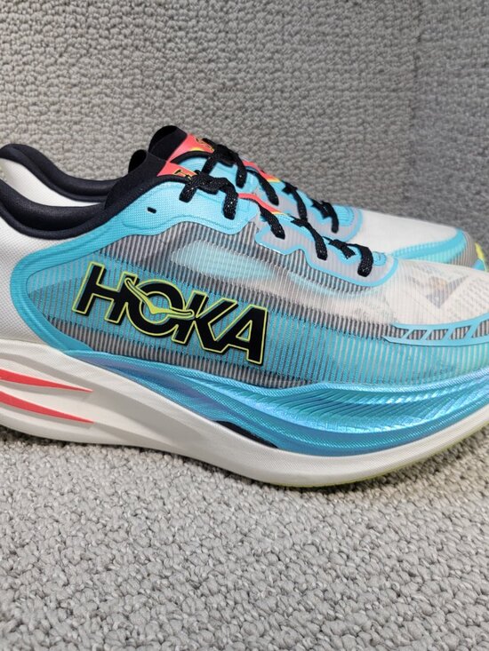 Hoka One Cielo X1 2.0 Unisex Size W12.5 M11.5 Frost Black Running Shoes 1162053 main image 6
